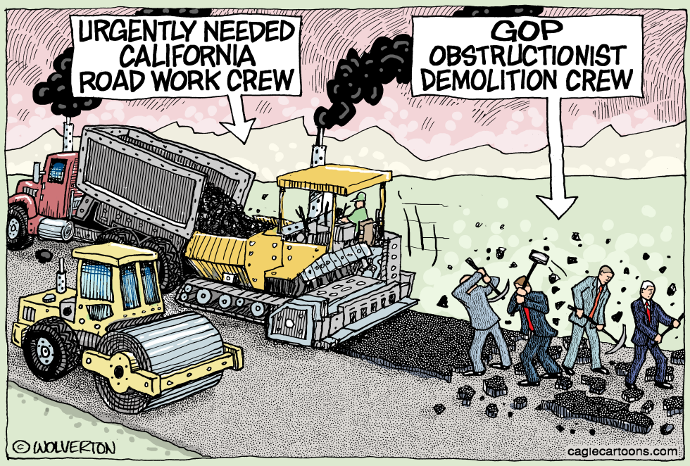  GOP OBSTRUCTS CALIFORNIA ROADS FIX by Wolverton