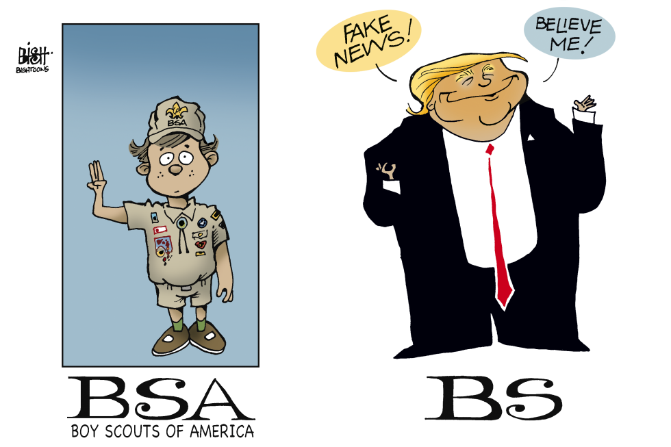 SCOUTS AND TRUMP, COLOR
