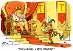 COURT JESTER SCARAMUCCI LOVES TRUMP by R.J. Matson