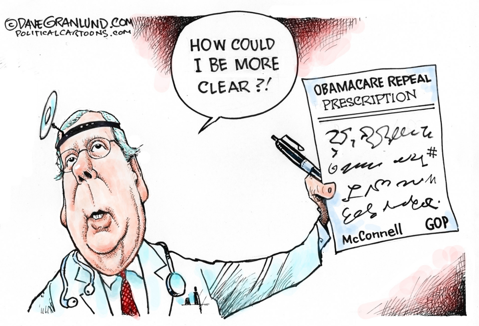  REPEAL OBAMACARE SENATE VOTE by Dave Granlund