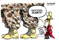 TRUMP BANS TRANSGENDER TROOPS by Jimmy Margulies