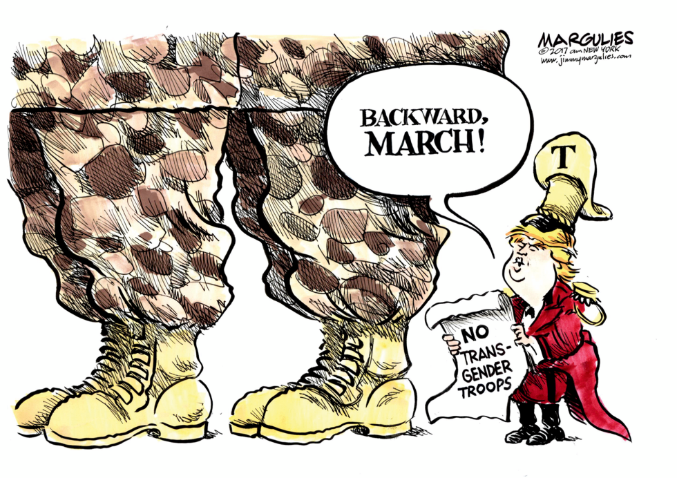 Trump bans transgender troops color