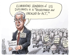 DIPLOMATIC PURGE  by Adam Zyglis