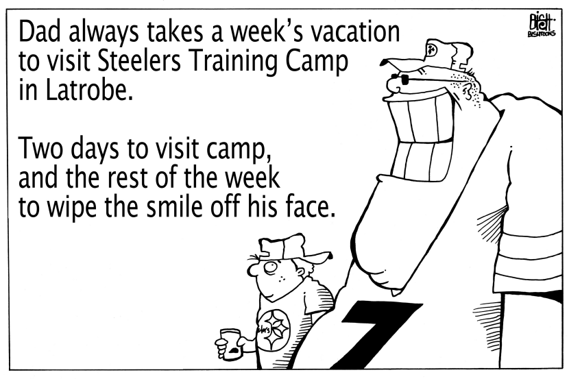 LOCAL- PA STEELERS TRAINING CAMP, B/W
