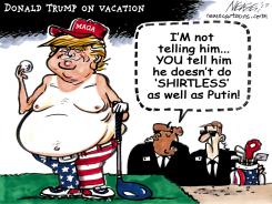TOPLESS TRUMP by Steve Nease