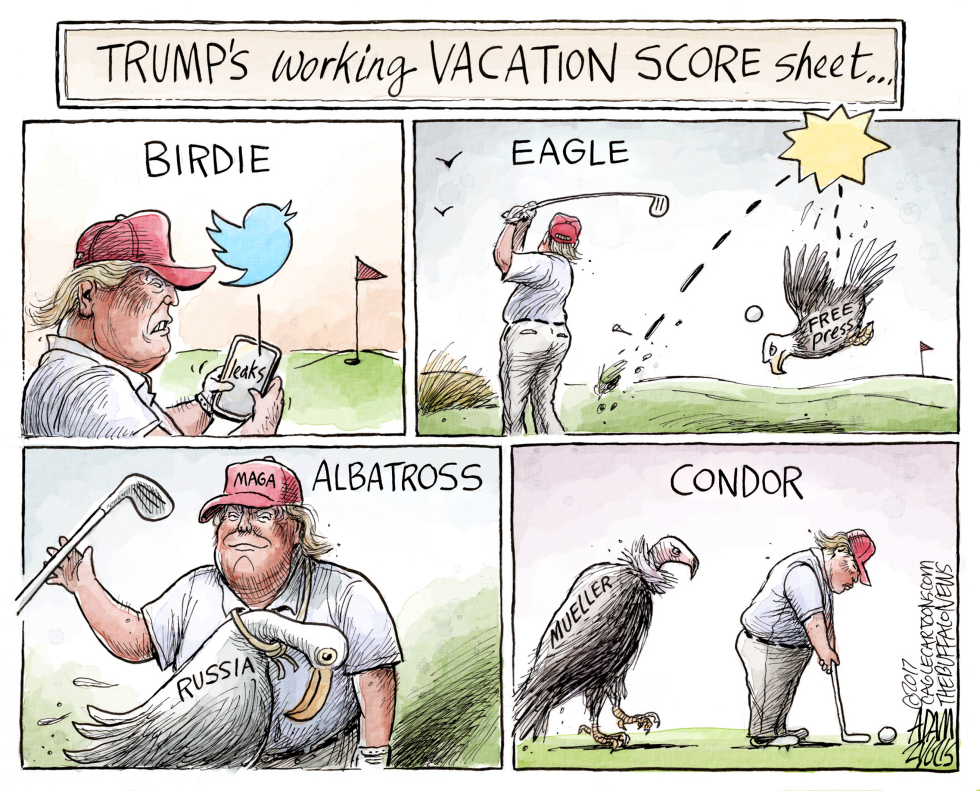  WORKING VACATION by Adam Zyglis