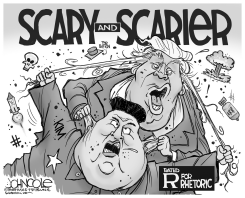SCARY AND SCARIER BW by John Cole