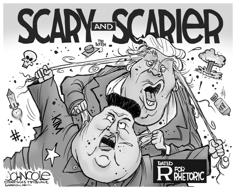 Scary and Scarier BW
