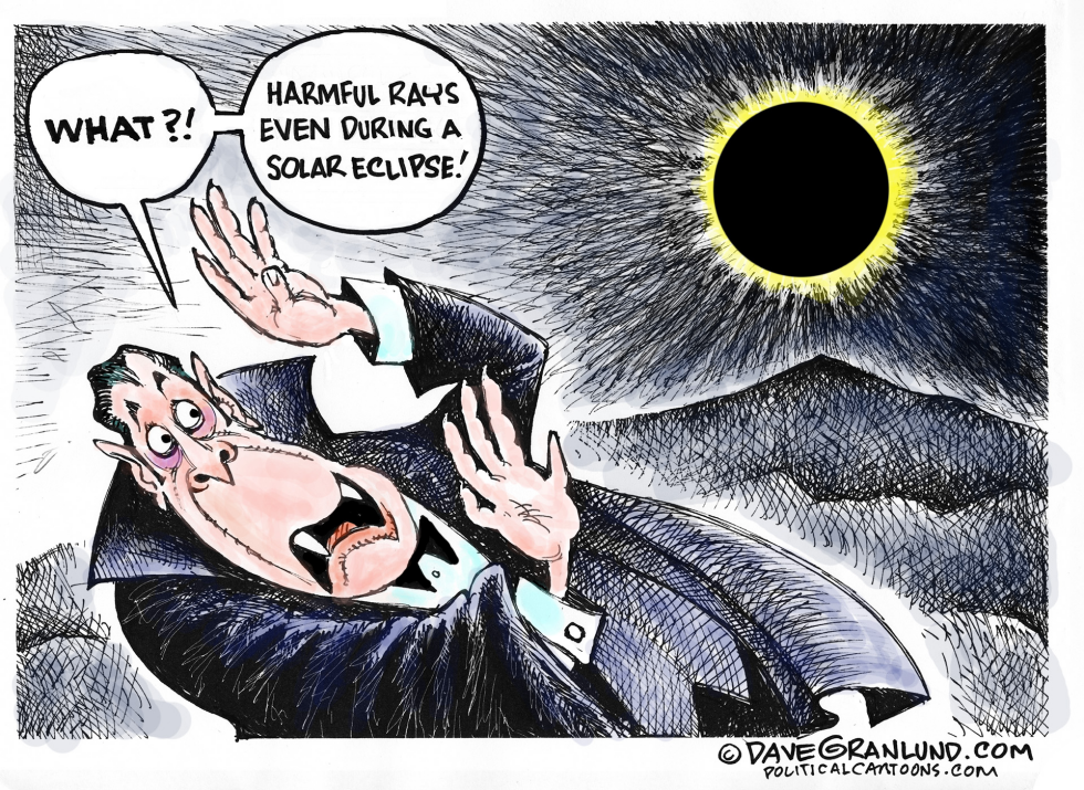  SOLAR ECLIPSE AND RAYS by Dave Granlund