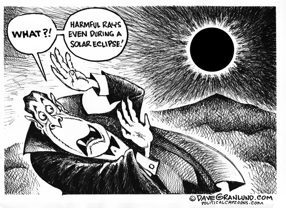 Solar eclipse and rays