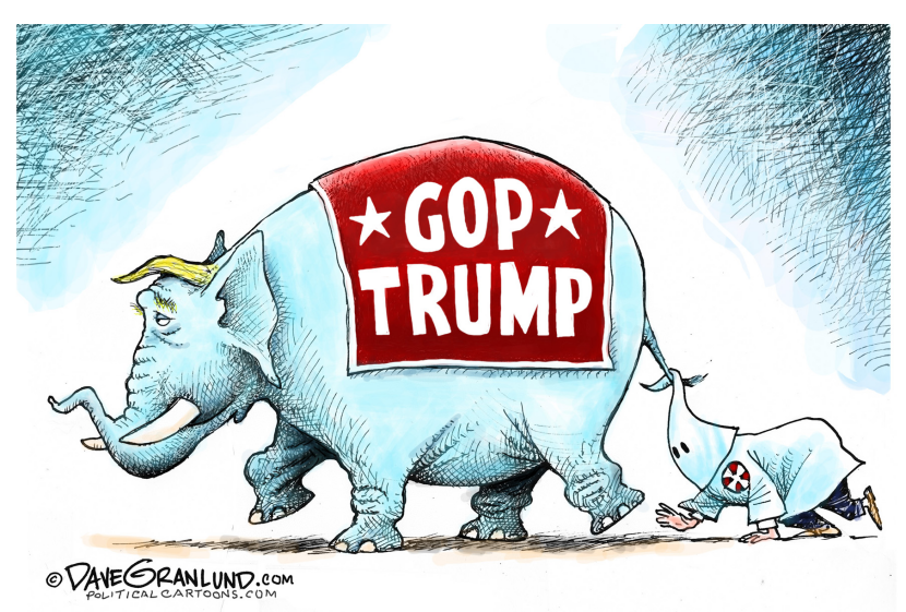 Trump and Klan followers COLOR