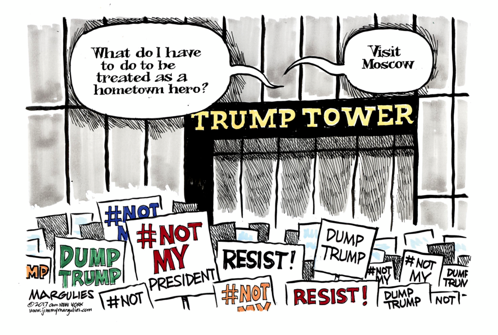 Trump visits NYC color