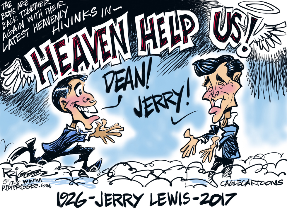  JERRY LEWIS -RIP by Milt Priggee