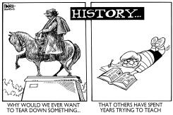 STATUES AND HISTORY, B/W by Randy Bish