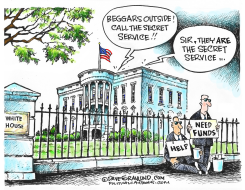 SECRET SERVICE FUNDING  by Dave Granlund