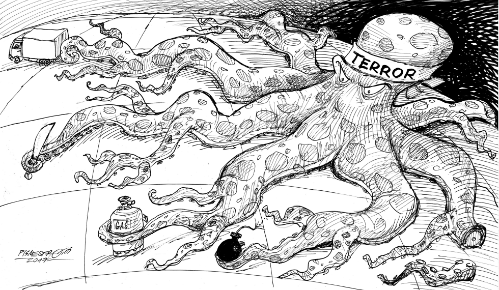 Monster terrorism octopus