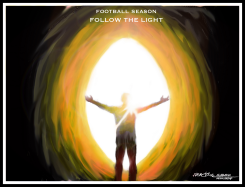 FOOTBALL SEASON FOLLOW THE LIGHT by J.D. Crowe