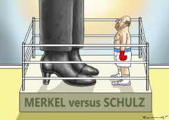 MERKEL VERSUS SCHULZ by Marian Kamensky