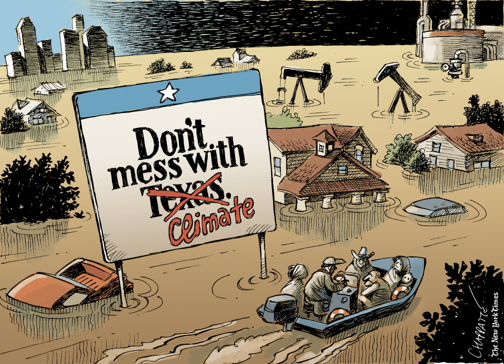  TEXAS UNDER WATER by Patrick Chappatte