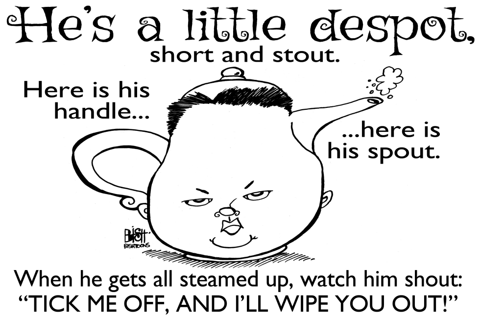 KIM JONG UN TEAPOT, B/W