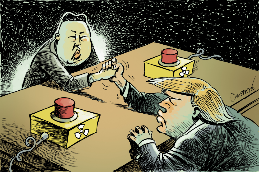  NORTH KOREAN SHOWDOWN by Patrick Chappatte