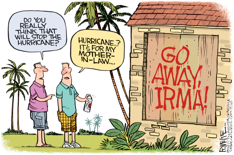  GO AWAY IRMA by Rick McKee