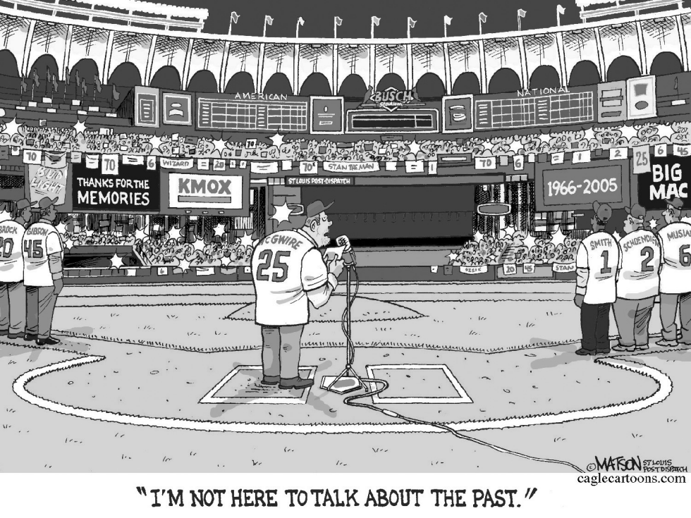  MARK MCGWIRE APPEARS AT BUSCH STADIUM FAREWELL by RJ Matson