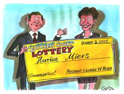 HARRIET MIERS - THE LUCKY WINNER  -  by Christo Komarnitski