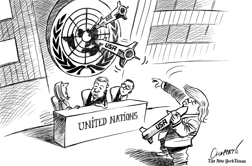  TRUMP’S WAR THREATS AT THE UN by Patrick Chappatte