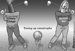 TEEING UP BW by Steve Greenberg