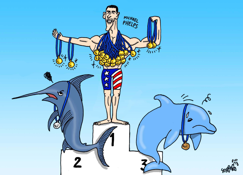  23 GOLD MEDALS FOR MICHAEL PHELPS by Stephane Peray