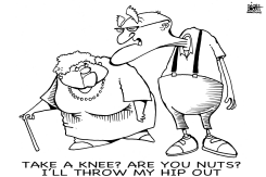 TAKE A KNEE, B/W by Randy Bish
