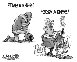 JERK A KNEE BW by John Cole