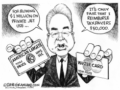 TOM PRICE AND PRIVATE JETS by Dave Granlund