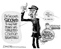 NCAA SCANDAL BW by John Cole