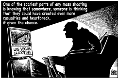 LAS VEGAS SHOOTING, B/W by Randy Bish