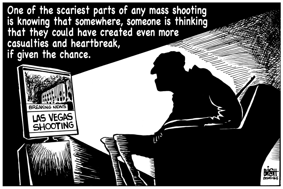 LAS VEGAS SHOOTING, B/W