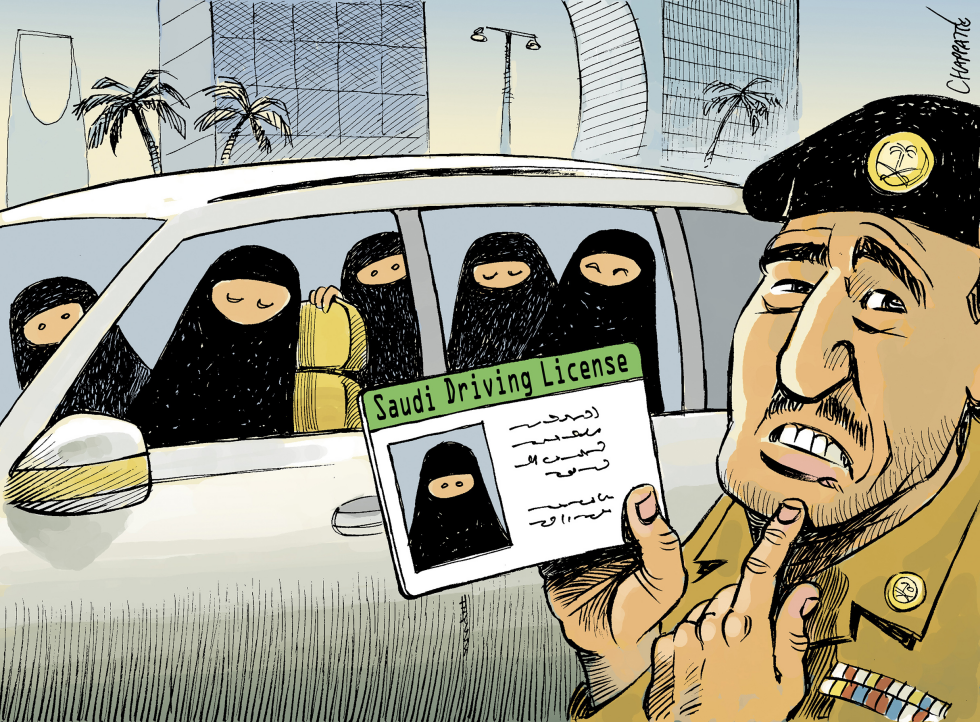  SAUDI WOMEN’S DRIVING LICENSE by Patrick Chappatte