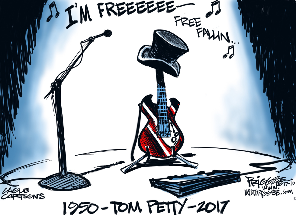  TOM PETTY -RIP by Milt Priggee