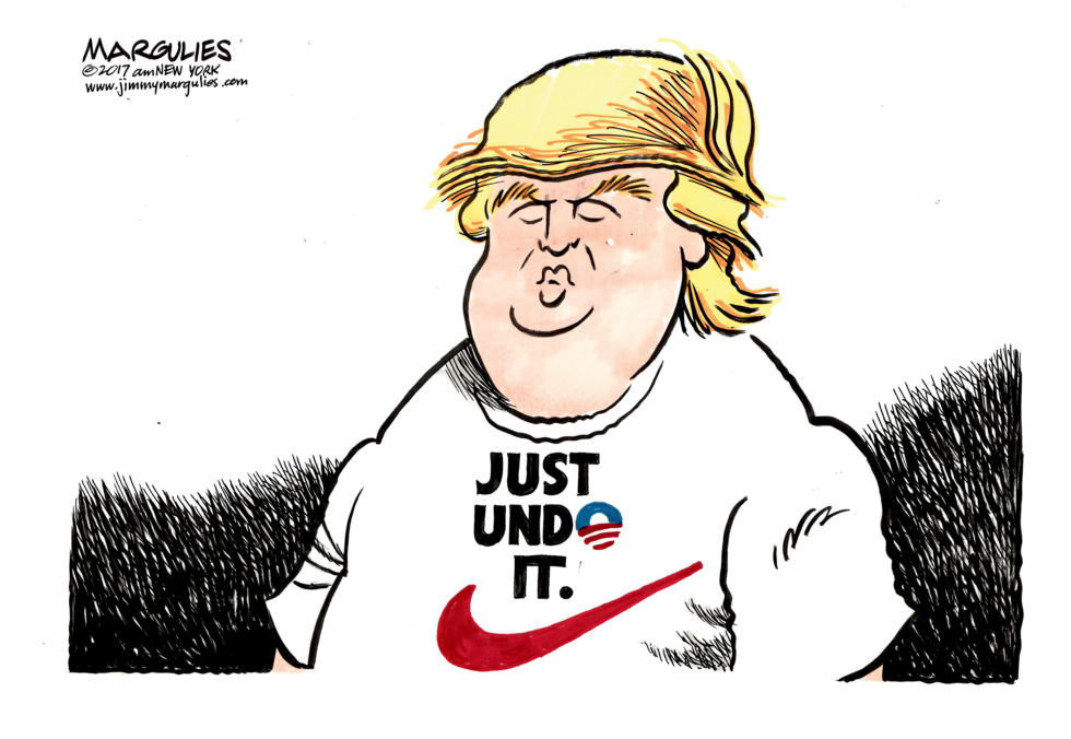 Trump and Obama color