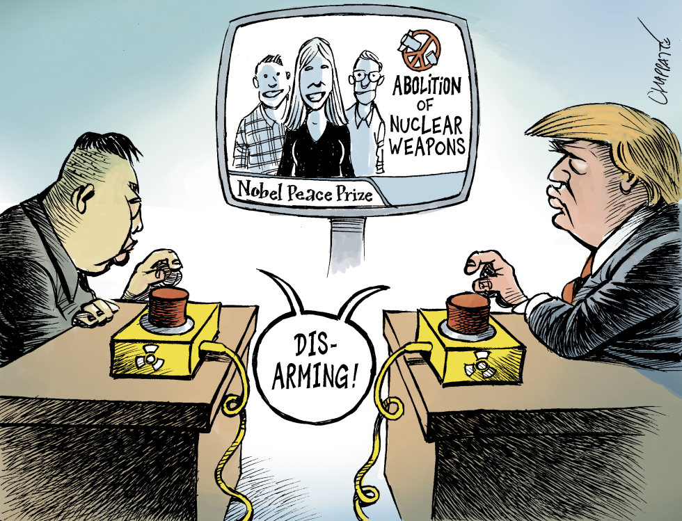  NOBEL PEACE PRIZE 2017 by Patrick Chappatte