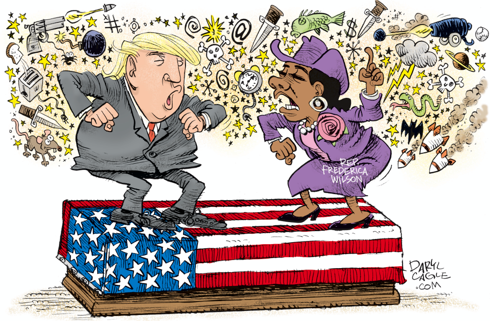  TRUMP AND FREDERICA WILSON by Daryl Cagle