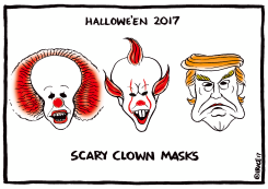 SCARY CLOWN MASKS by Ingrid Rice