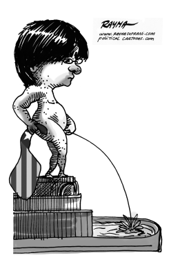 PUIGDEMONT IN BRUSSELS BW by Rayma Suprani