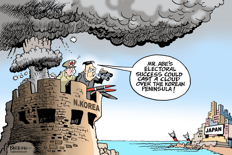  NORTH KOREA ON JAPAN by Paresh Nath