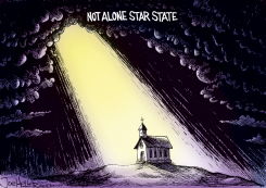 TEXAS CHURCH SHOOTING by Joe Heller