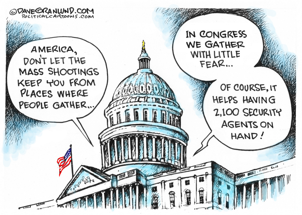  GATHERINGS AND MASS SHOOTINGS by Dave Granlund