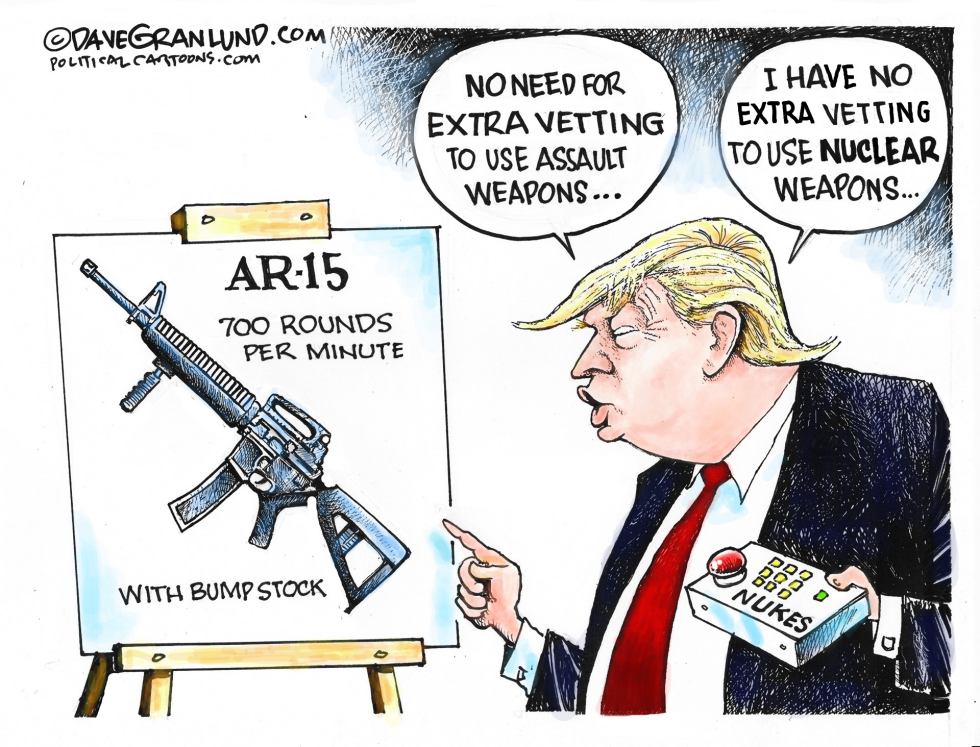  GUNS AND VETTING by Dave Granlund