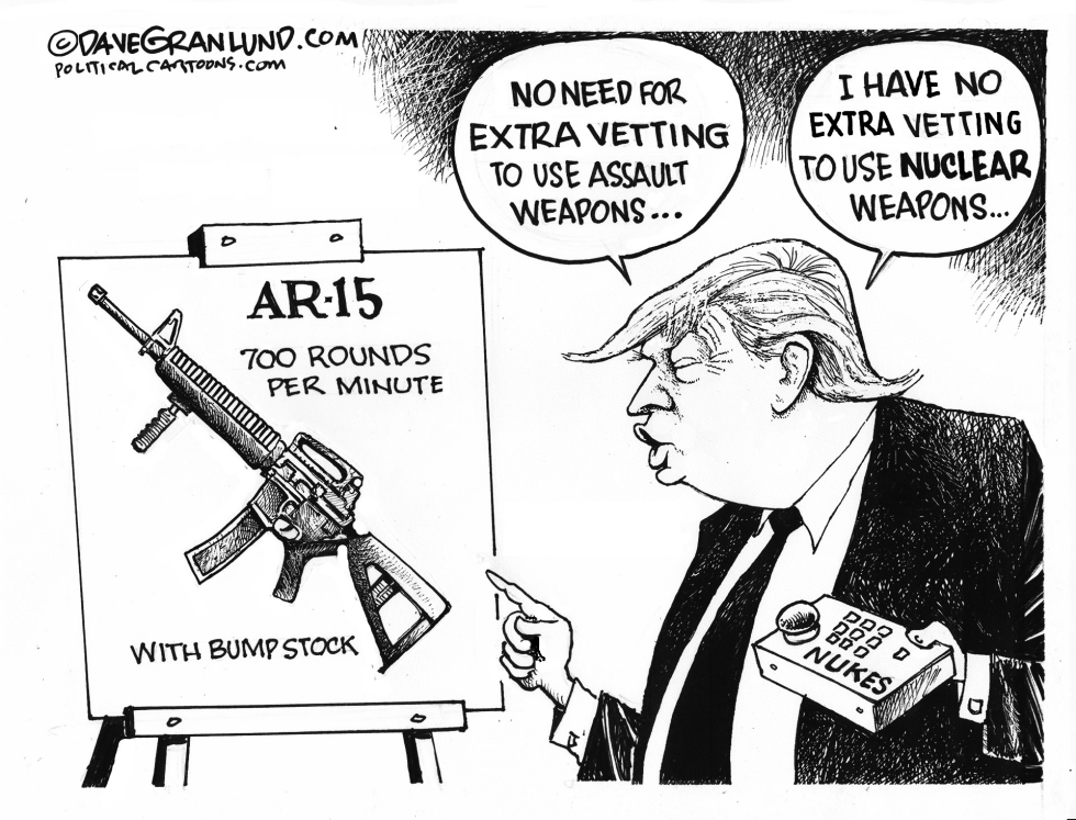  GUNS AND VETTING by Dave Granlund