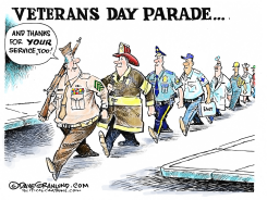 VETERANS AND RESPONDERS  by Dave Granlund